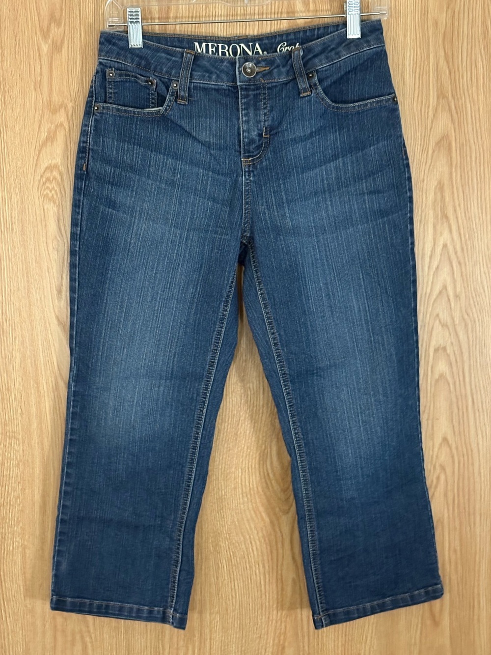 Merona Blue Straight Crop Jeans